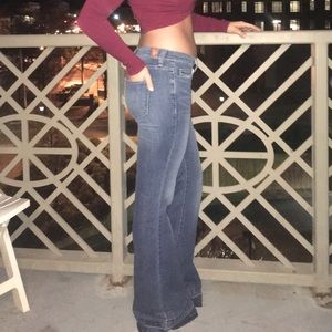 Low rise flare jeans